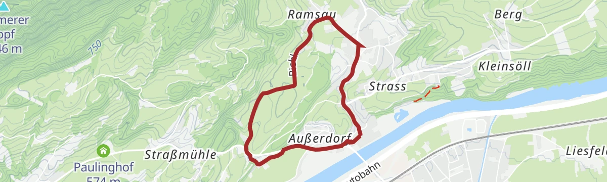 Route map: Breitenbach Dorfwanderung Bichlrunde